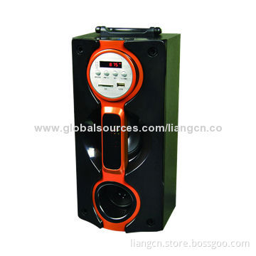 Newest, colorful design portable, wooden Bluetooth FM radio speaker, playing USB drive/SD card